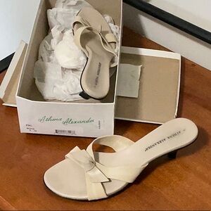 Athena Alexander Cream Heels Elegant and Stylish